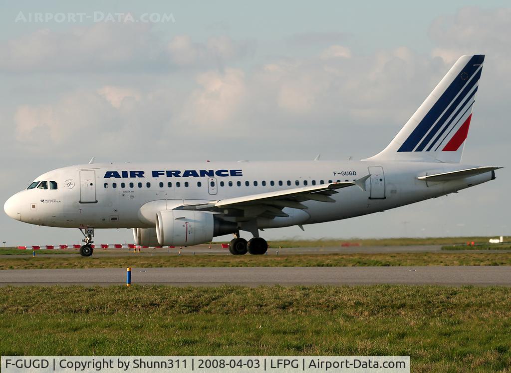 F-GUGD, 2003 Airbus A318-111 C/N 2081, Arriving from flight...