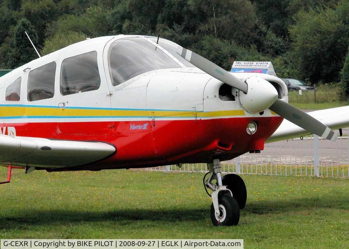G-CEXR, 2000 Piper PA-28-161 Cherokee Warrior III C/N 2842076, BASED CABAIR A/C
