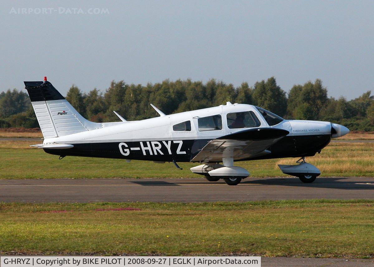 G-HRYZ, 1974 Piper PA-28-180 Cherokee C/N 28-7505090, VISITING ARCHER
