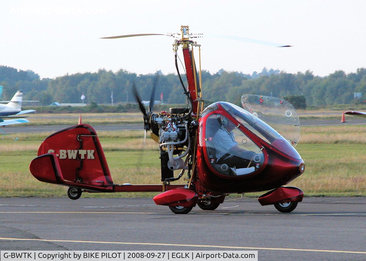 G-BWTK, 1997 RAF 2000 GTX SE C/N PFA G/13-1264, TEN MINUTES AFTER LANDING THIS AUTOGYRO WAS LOADED ON A TRAILER AND TOWED  AWAY