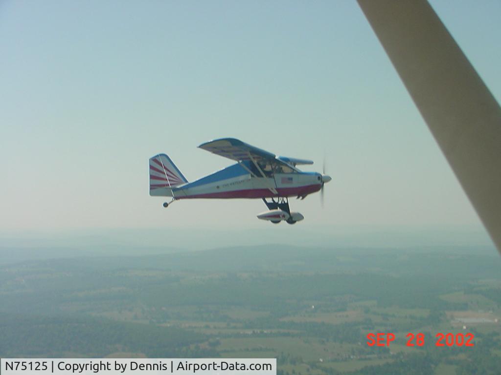 N75125, 2001 Robinson Dennis PATRIOT C/N 01, The Patroit in flight