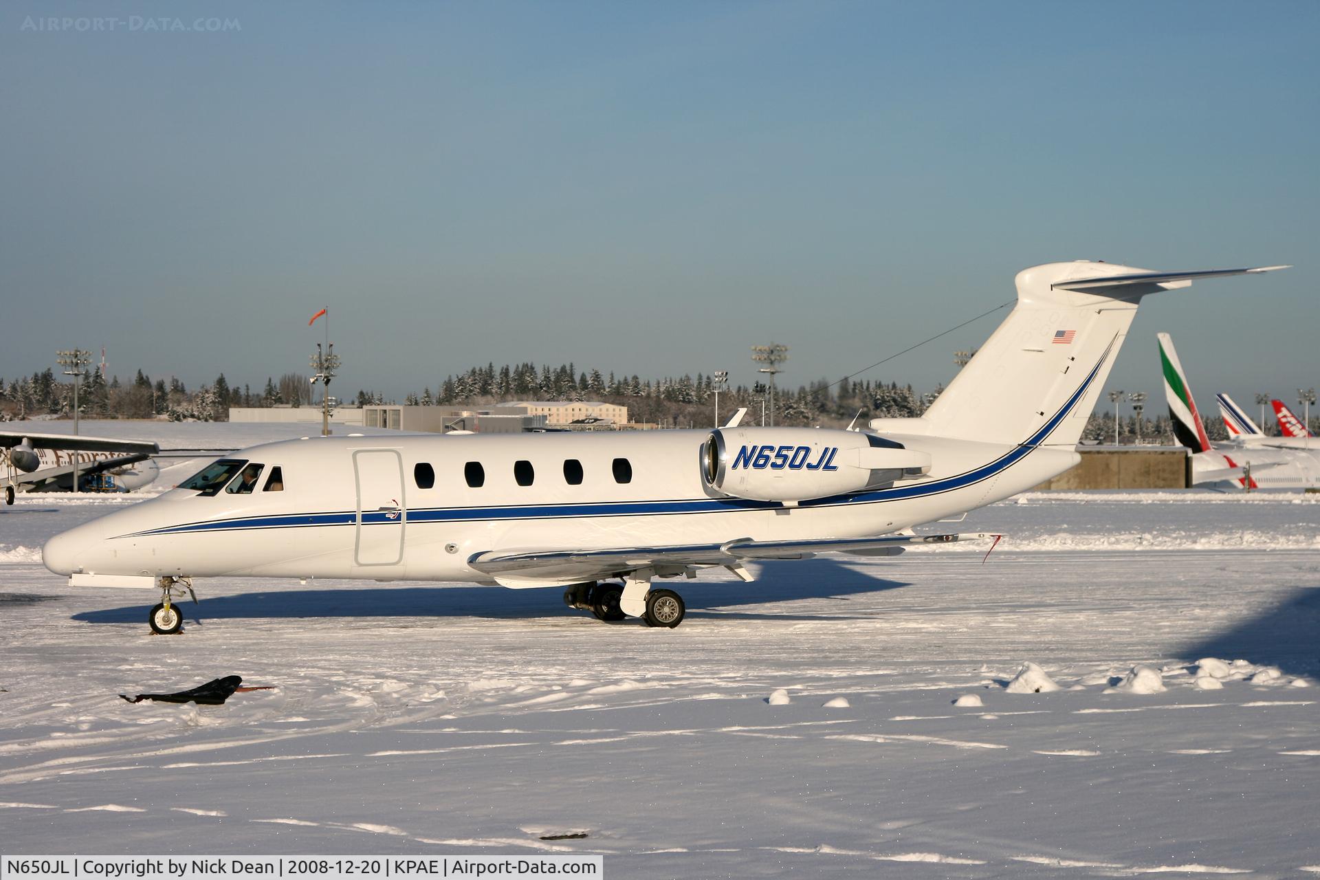 N650JL, 1999 Cessna 650 Citation VII C/N 650-7101, KPAE