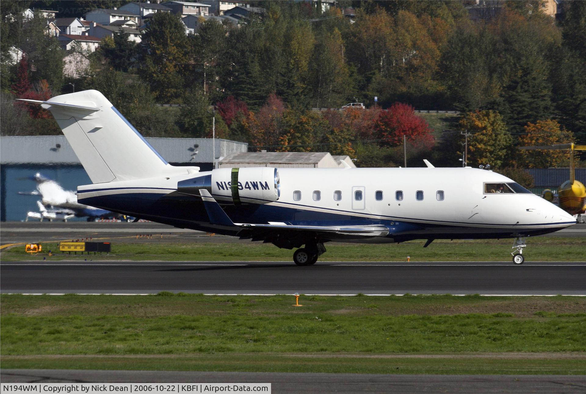 N194WM, 1997 Canadair Challenger 604 (CL-600-2B16) C/N 5340, KBFI