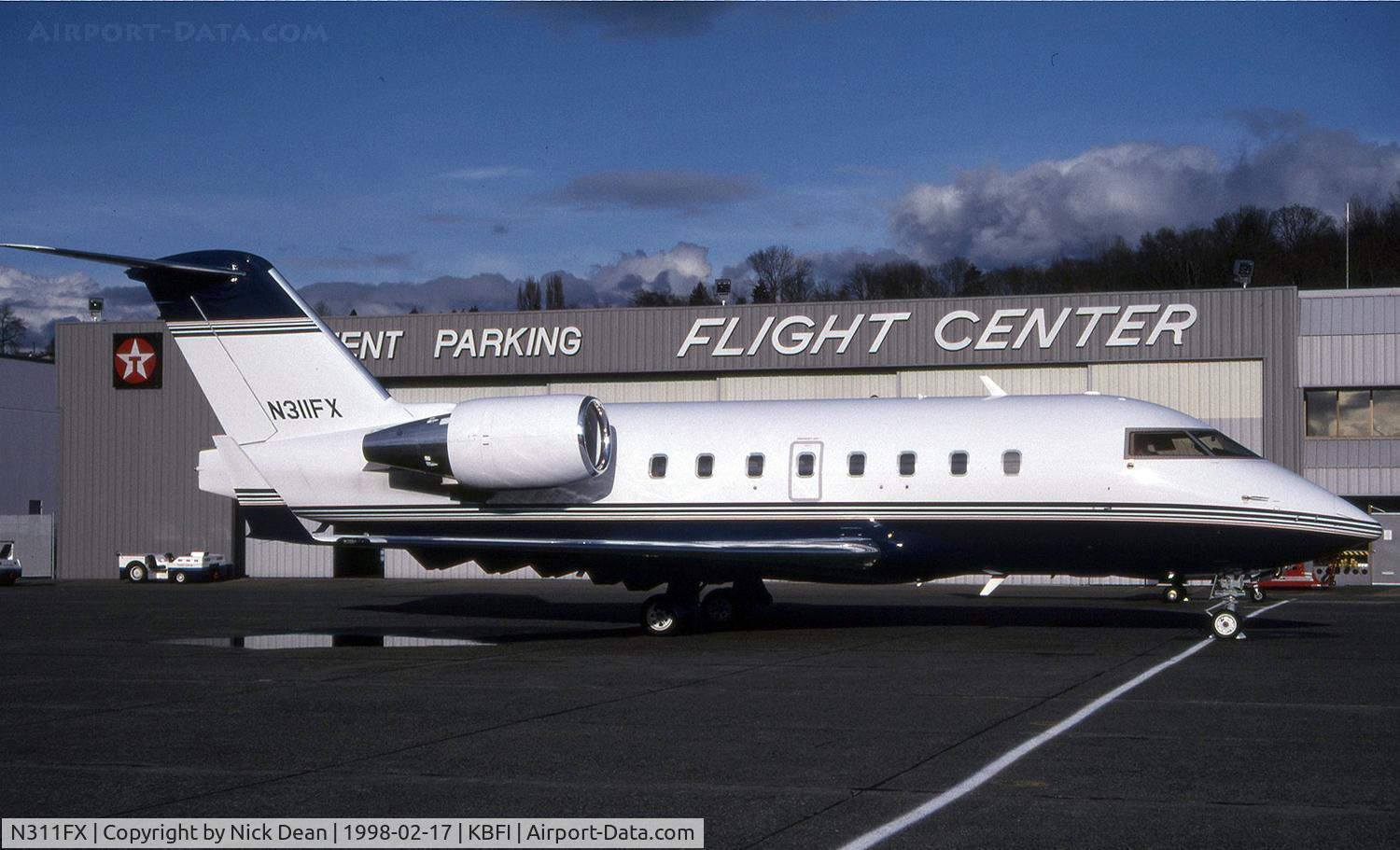 N311FX, 1997 Canadair Challenger 604 (CL-600-2B16) C/N 5342, KBFI