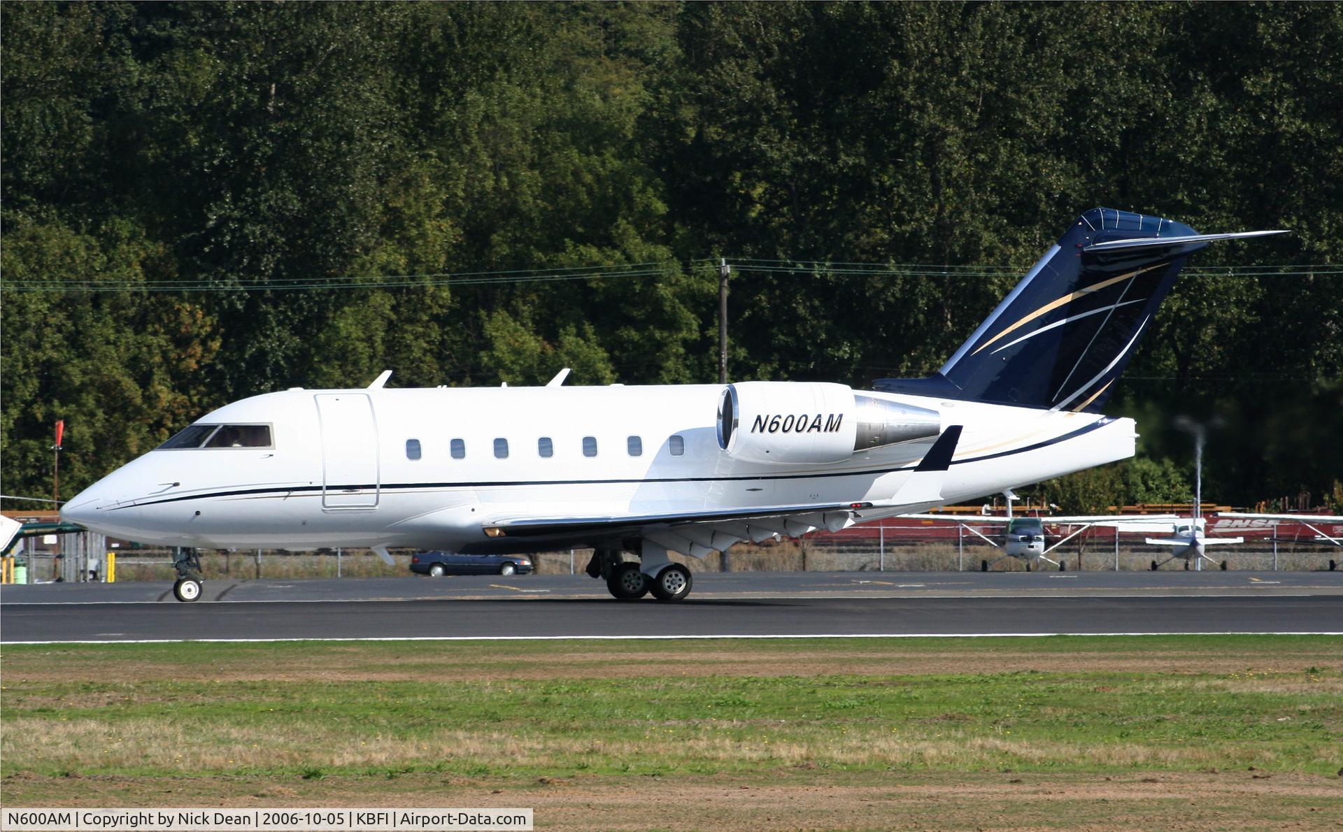 N600AM, 1997 Canadair Challenger 604 (CL-600-2B16) C/N 5345, KBFI