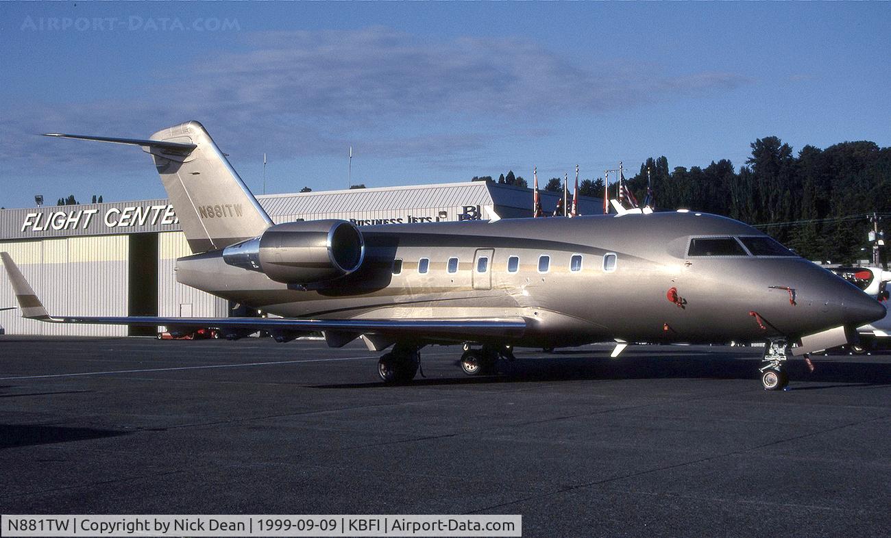 N881TW, 1997 Canadair Challenger 604 (CL-600-2B16) C/N 5348, KBFI