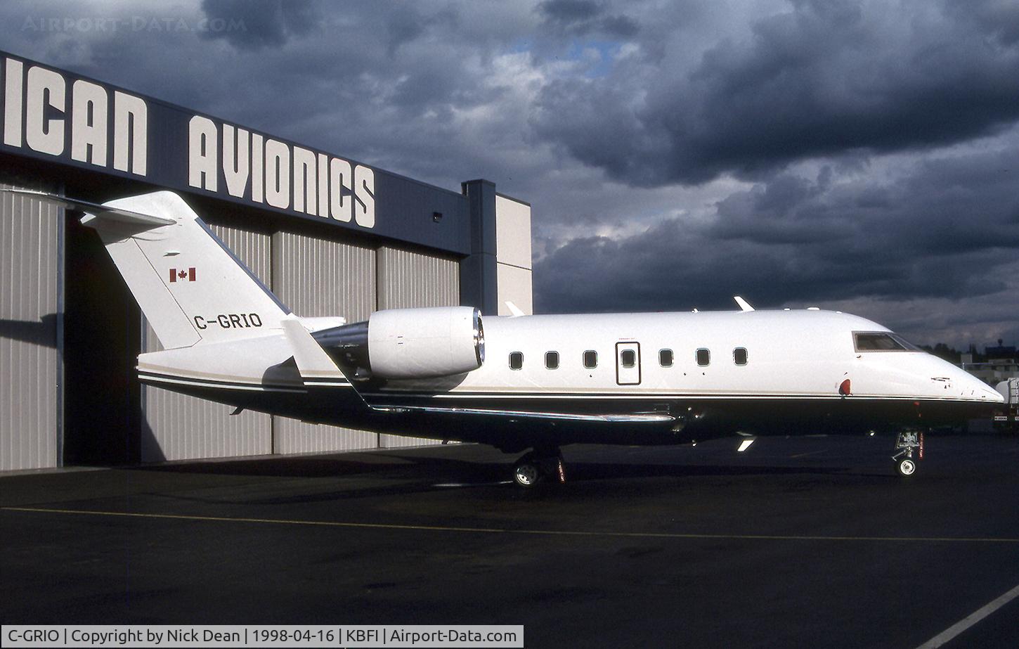 C-GRIO, 1997 Canadair Challenger 604 (CL-600-2B16) C/N 5353, KBFI