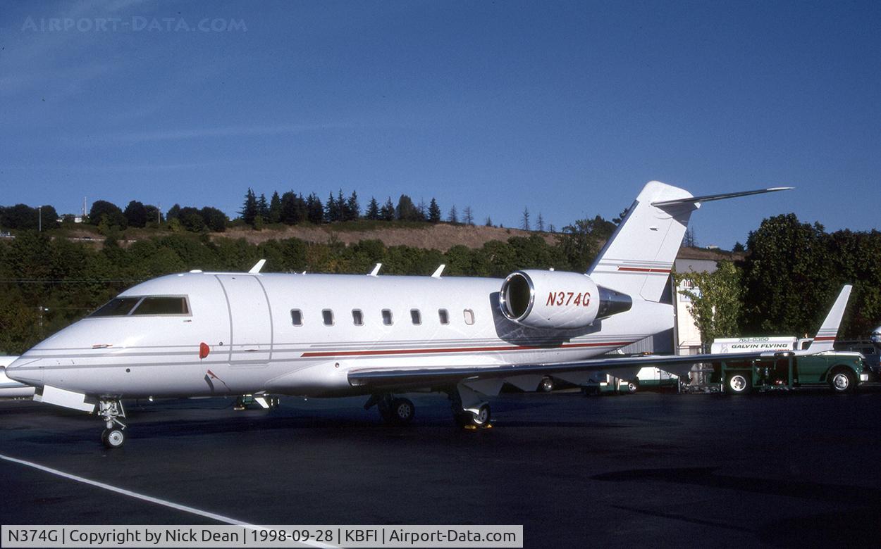 N374G, 2000 Canadair Challenger 604 (CL-600-2B16) C/N 5368, KBFI