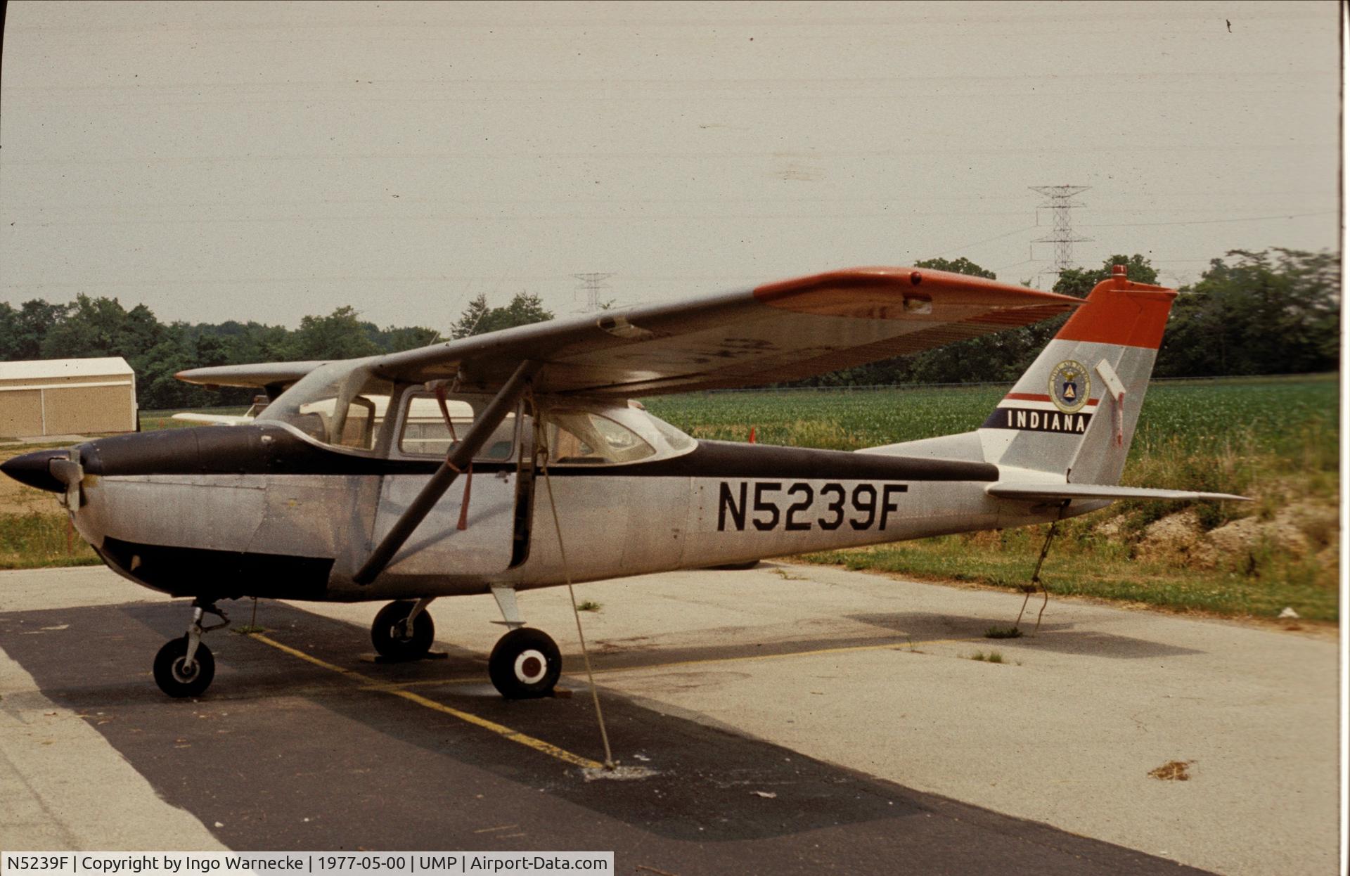 N5239F, 1965 Cessna 172F C/N 17253314, Cessna 172F of Indiana Civil Air Patrol at Indianapolis Metropolitan Airport