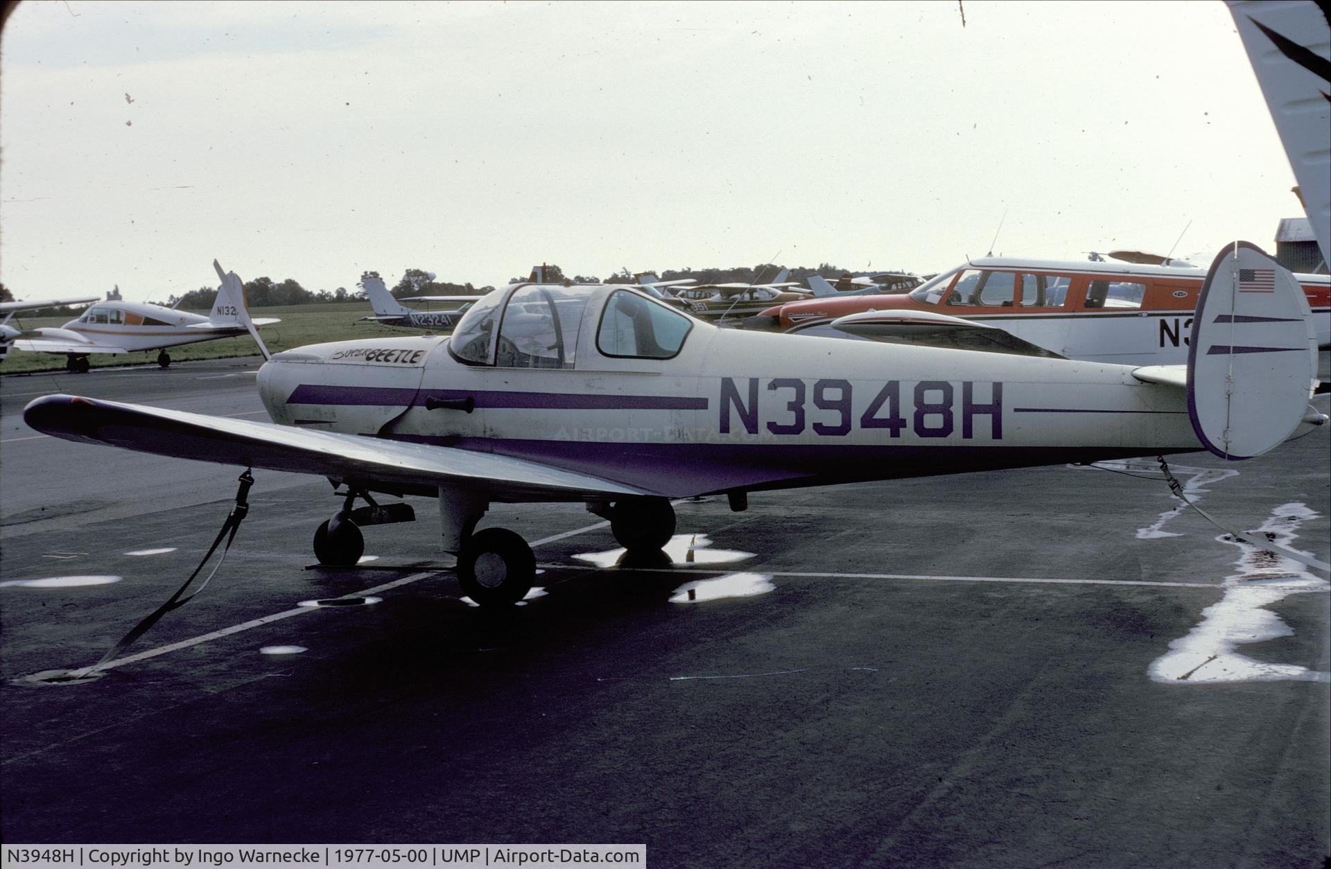 N3948H, 1947 Erco 415CD Ercoupe C/N 4649, ERCO Ercoupe 415-CD at Indianapolis Metropolitan Airport