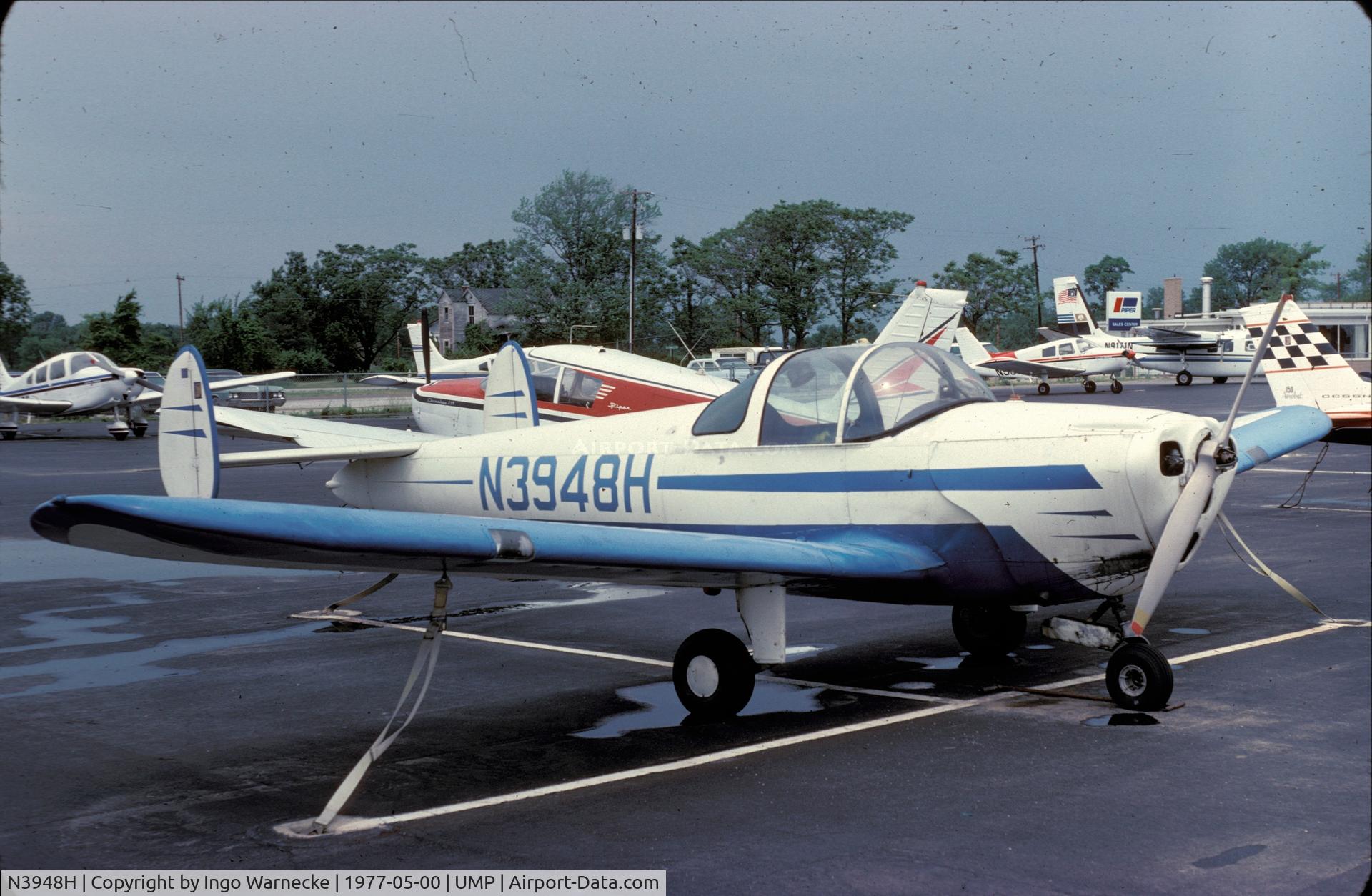 N3948H, 1947 Erco 415CD Ercoupe C/N 4649, ERCO Ercoupe 415-CD at Indianapolis Metropolitan Airport