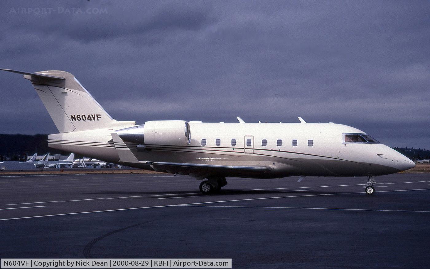 N604VF, 1999 Bombardier Challenger 604 (CL-600-2B16) C/N 5444, KBFI