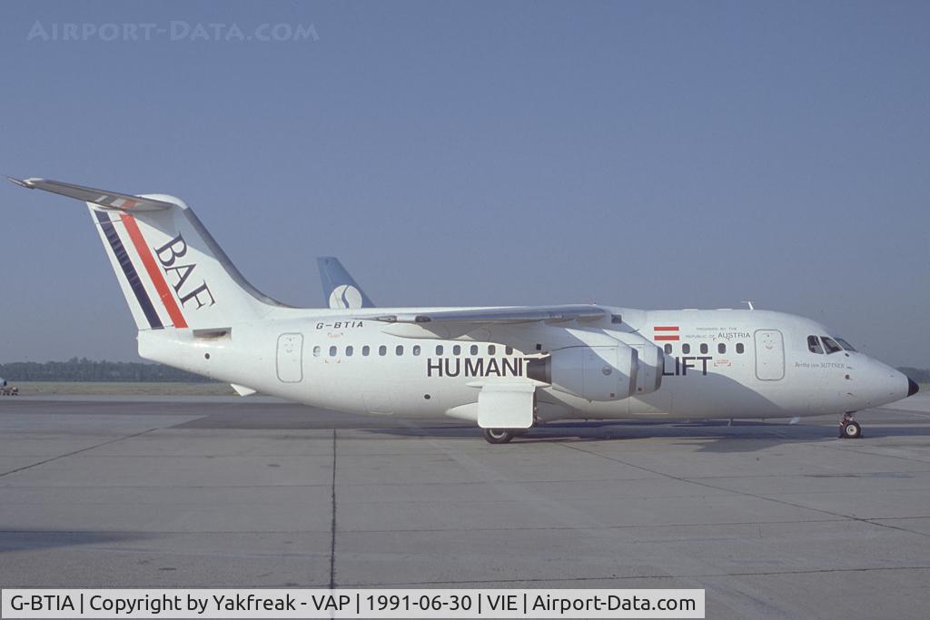 G-BTIA, 1989 British Aerospace BAe.146-200QC Quick Change C/N E2148, British Air Ferries Bae 146 operated for Austrian Government