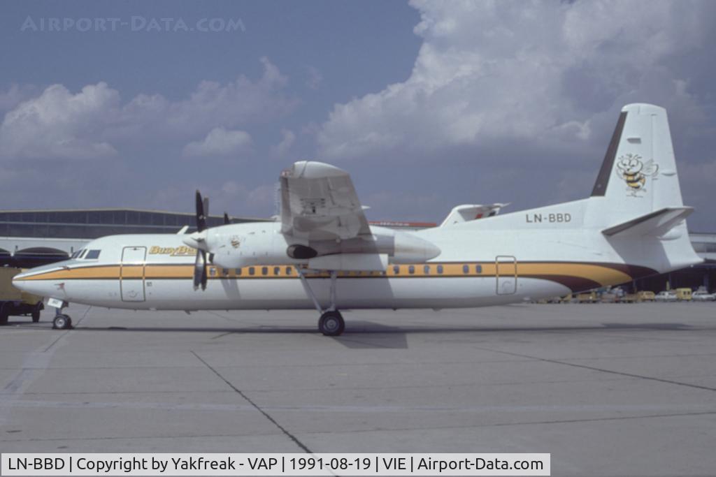 LN-BBD, 1988 Fokker 50 C/N 20135, Busy Bee Fokker 50