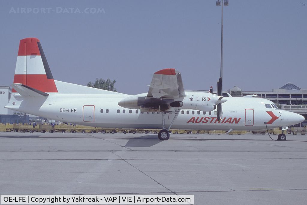 OE-LFE, 1991 Fokker F50 C/N 20227, Austrian Air Service Fokker 50