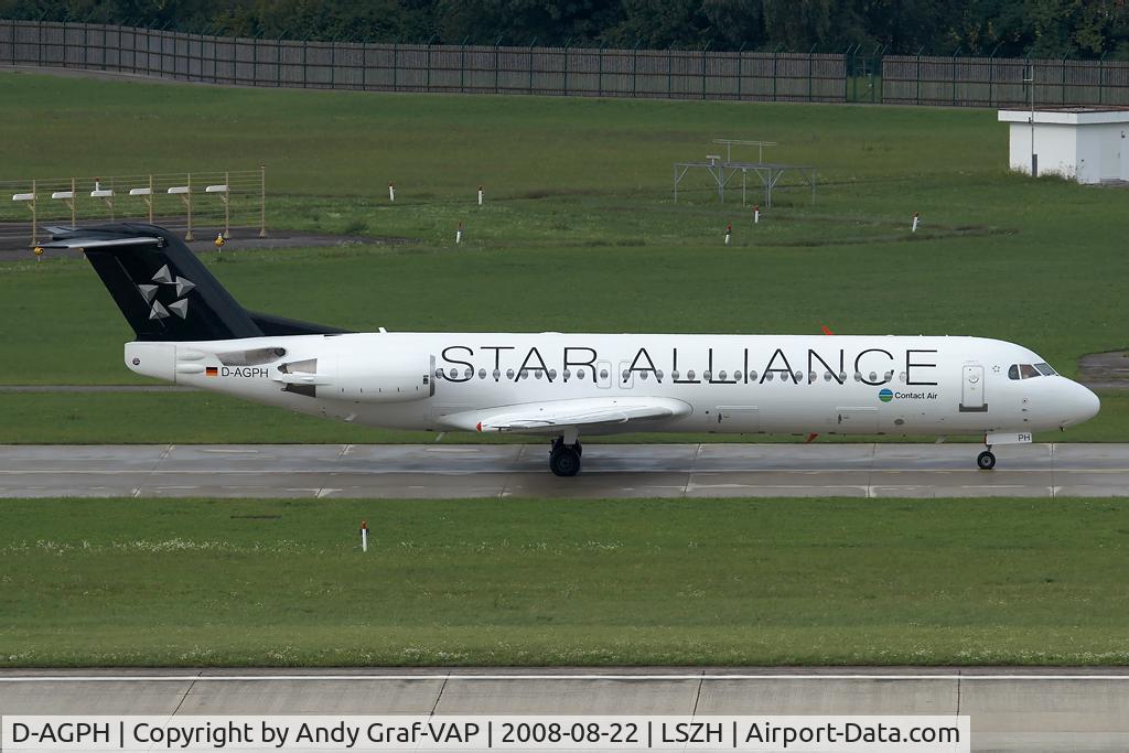 D-AGPH, 1990 Fokker 100 (F-28-0100) C/N 11308, Contact Air F100