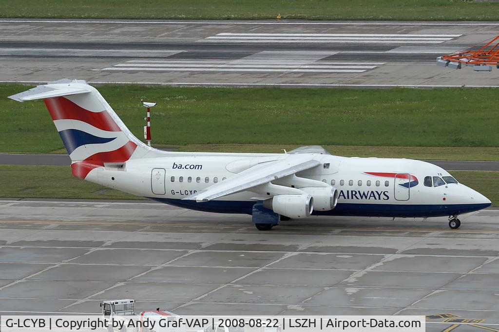 G-LCYB, 2001 BAE Systems Avro 146-RJ85 C/N E.2383, British Airways RJ100