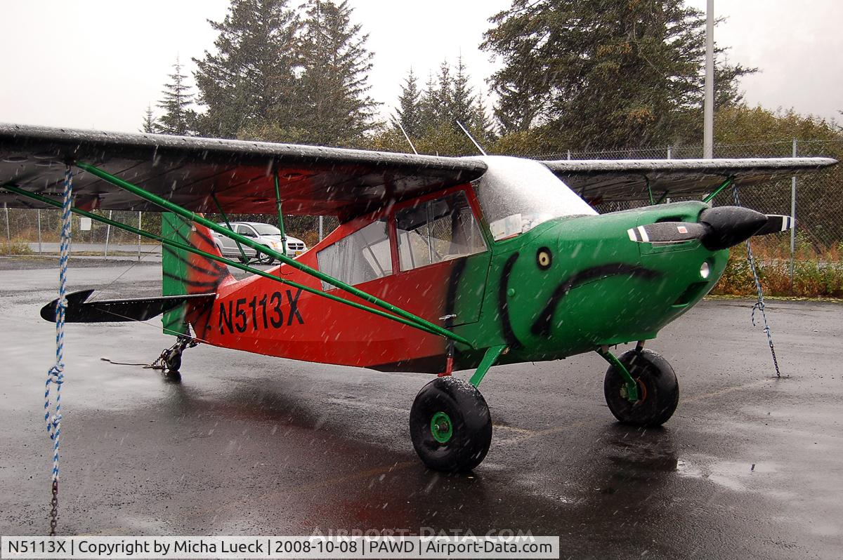N5113X, 1969 Champion 7ECA Citabria C/N 666, Snow in Seward, Alaska