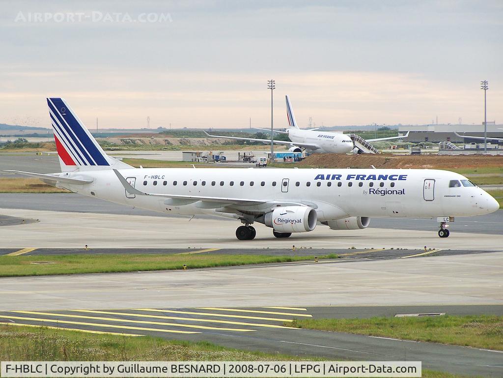 F-HBLC, 2007 Embraer 190AR (ERJ-190-100IGW) C/N 19000080, Taxiing to gate.