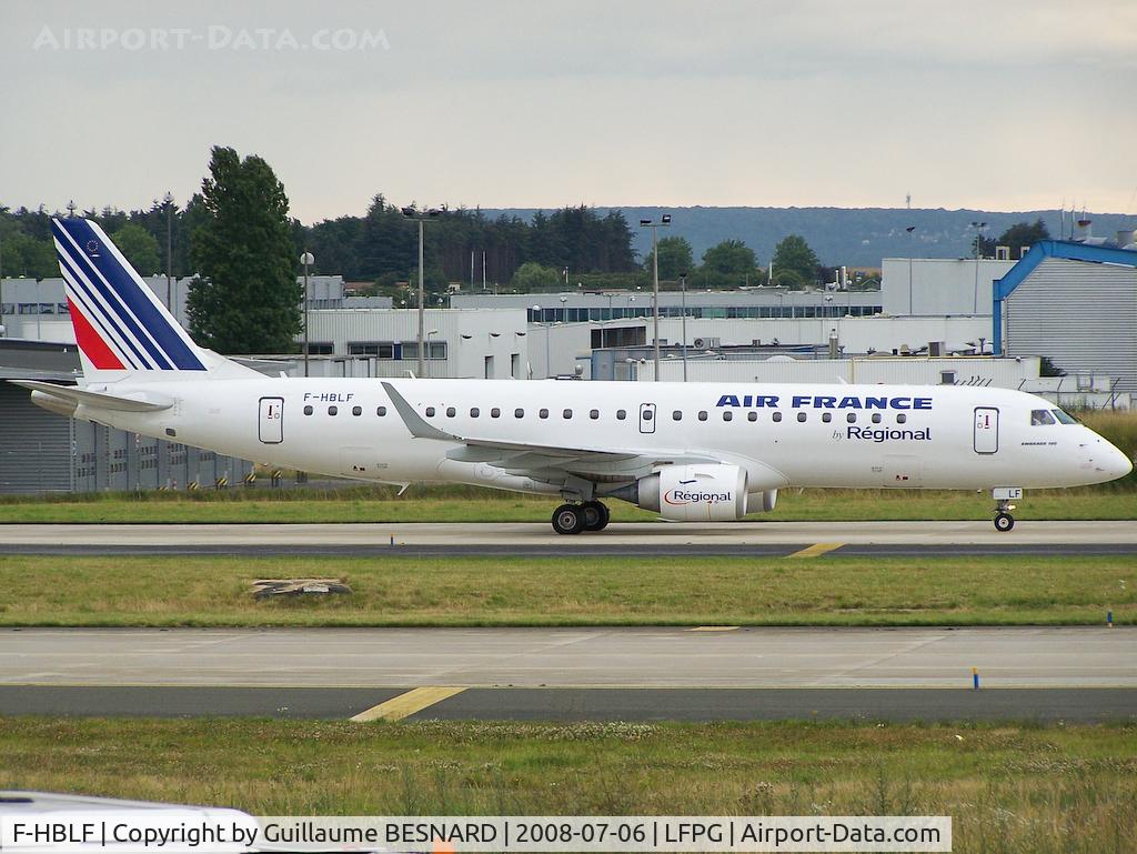 F-HBLF, 2008 Embraer 190AR (ERJ-190-100IGW) C/N 19000158, Taxiing back to gate.
