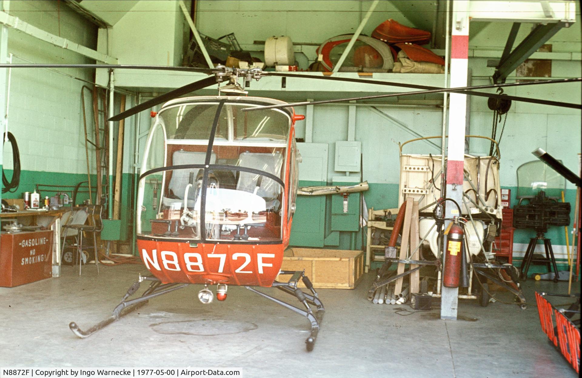 N8872F, 1963 Hughes 269A C/N 63-0238, Hughes 269A at a small airfield in Indianapolis