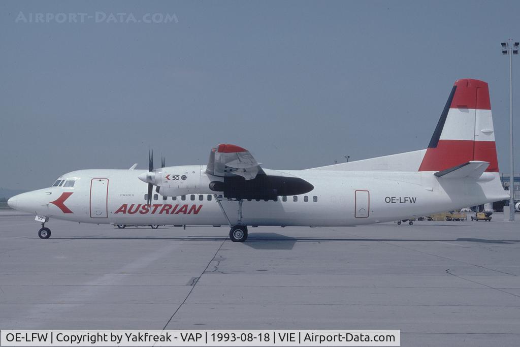 OE-LFW, 1988 Fokker 50 C/N 20115, Austrian Air Service Fokker 50