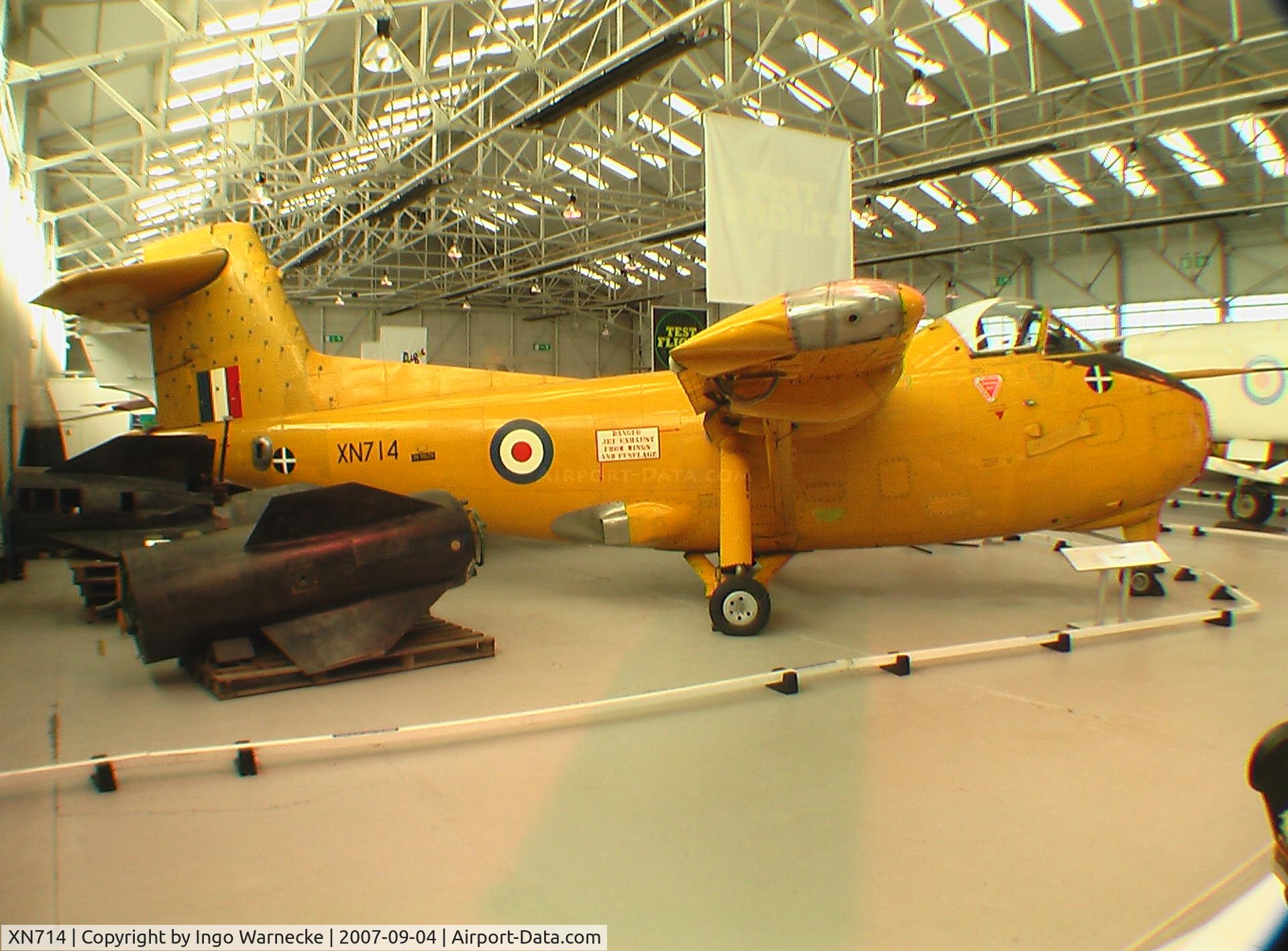 XN714, 1963 Hunting H.126 C/N H1-1, Hunting H.126 at the RAF Museum, Cosford