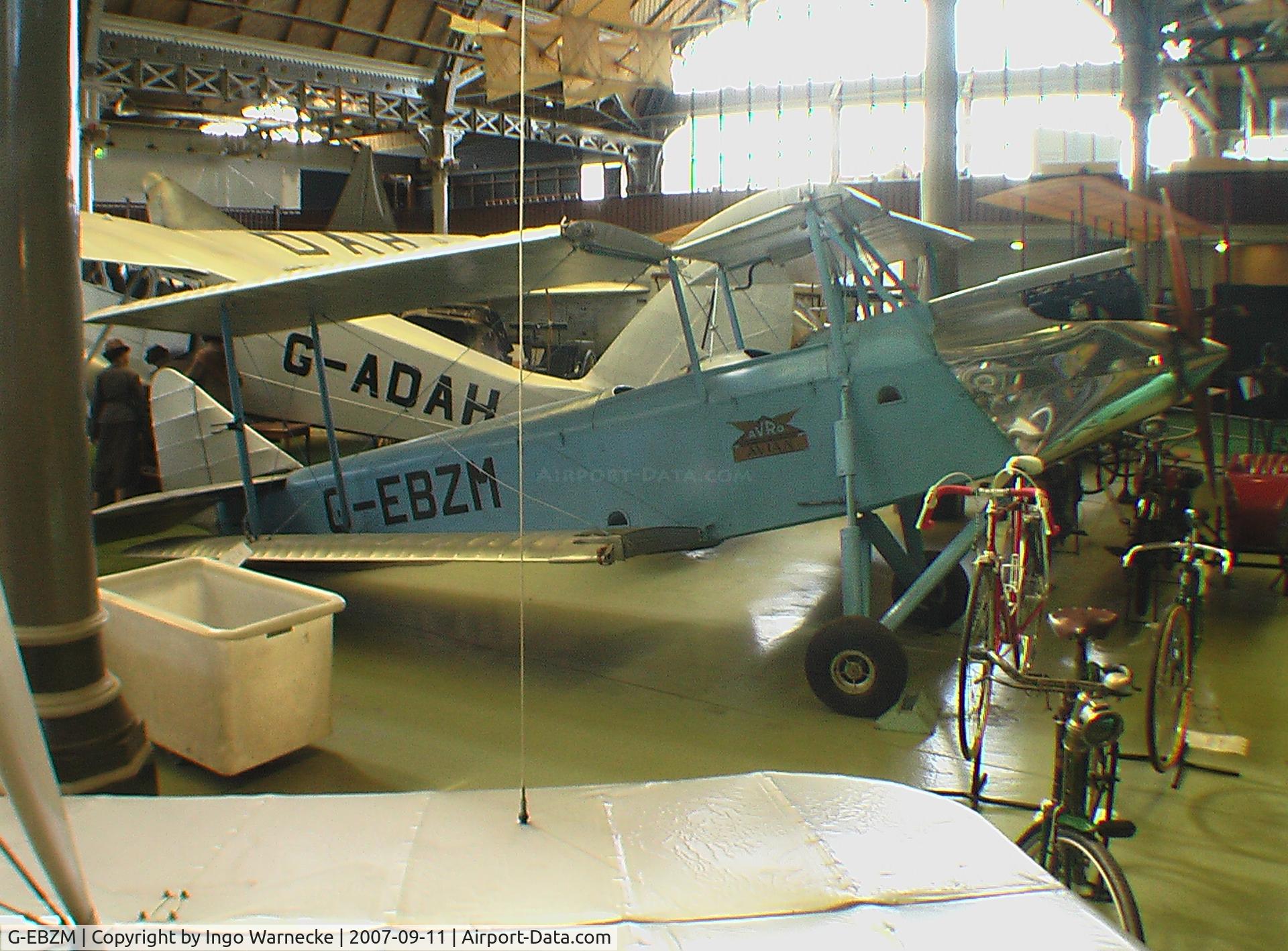 G-EBZM, Avro 594 Avian IIIA C/N 160, Avro 594 Avian III at the Manchester Museum of Science and Industry