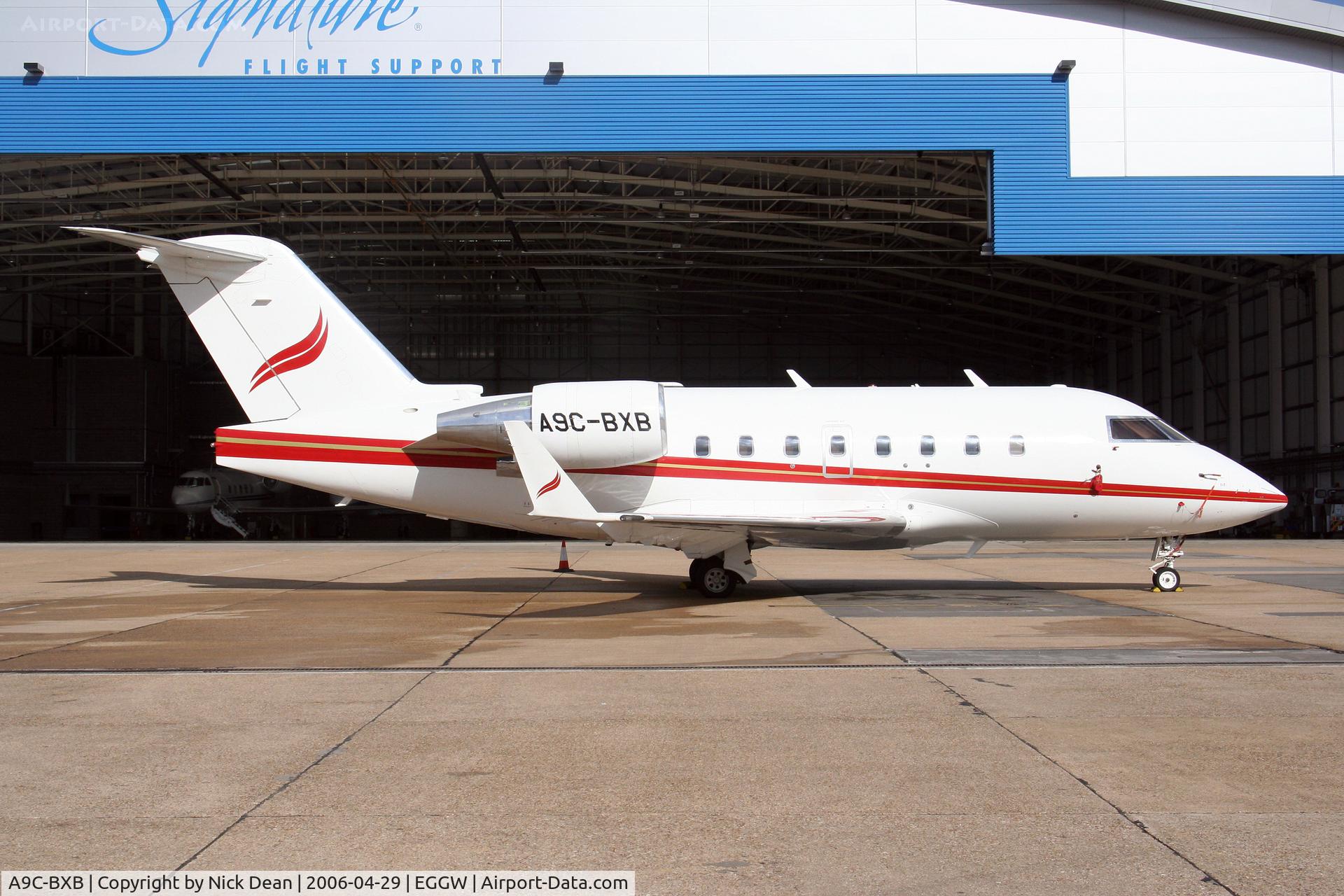 A9C-BXB, 2000 Bombardier Challenger 604 (CL-600-2B16) C/N 5477, EGGW