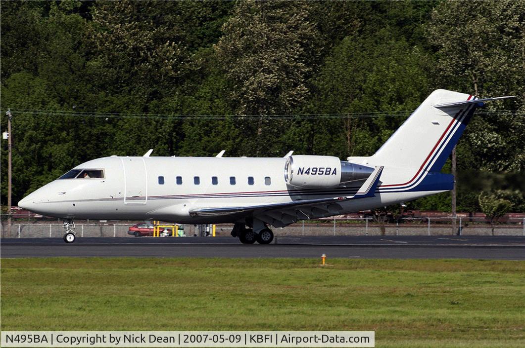 N495BA, 2001 Bombardier Challenger 604 (CL-600-2B16) C/N 5495, KBFI