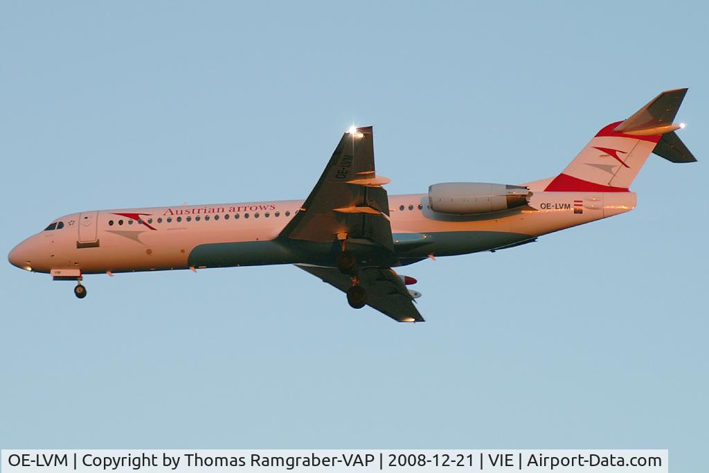 OE-LVM, 1991 Fokker F100 (F-28-0100) C/N 11361, Austrian Arrows Fokker 100