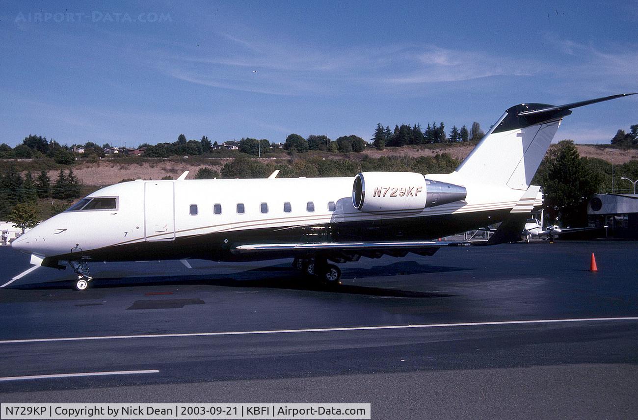 N729KP, 2002 Bombardier Challenger 604 (CL-600-2B16) C/N 5513, KBFI (Seen here as N729KF now carried by a Globex this 604 frame is currently registered N729KP as posted)