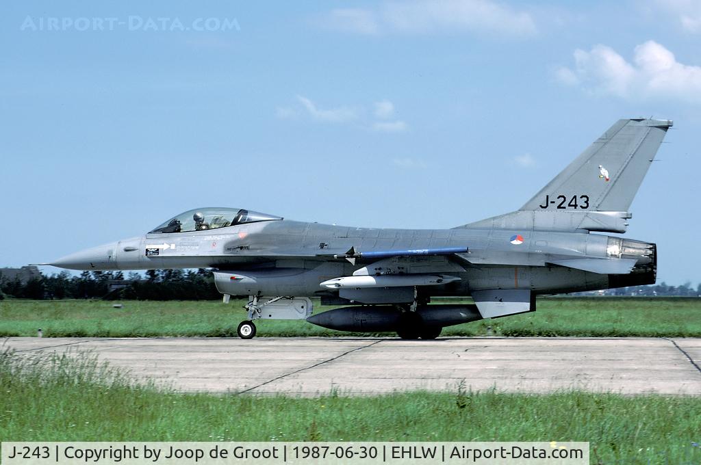 J-243, Fokker F-16A Fighting Falcon C/N 6D-32, old colourful painjob on this F-16A