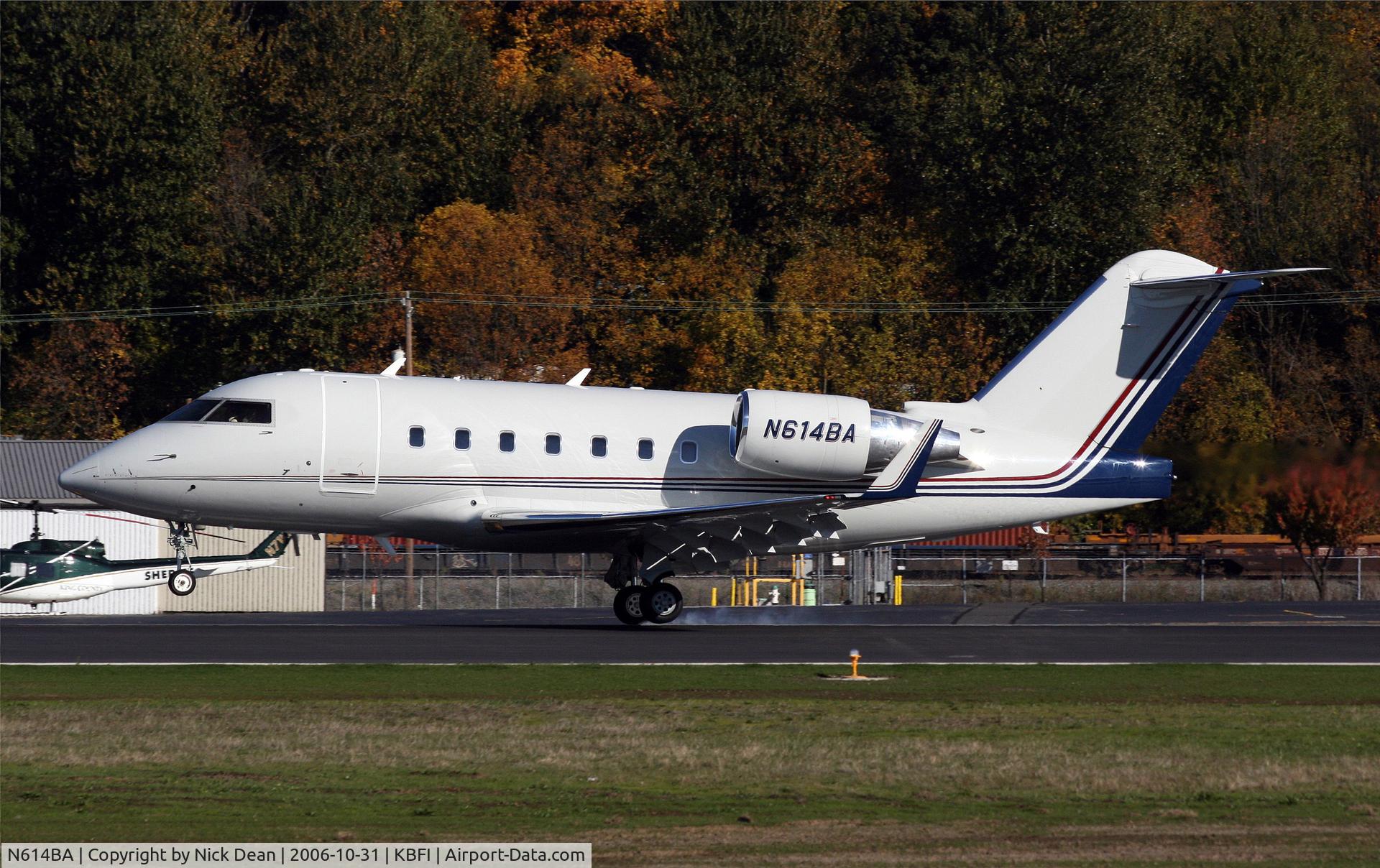 N614BA, 2005 Bombardier Challenger 604 (CL-600-2B16) C/N 5614, KBFI