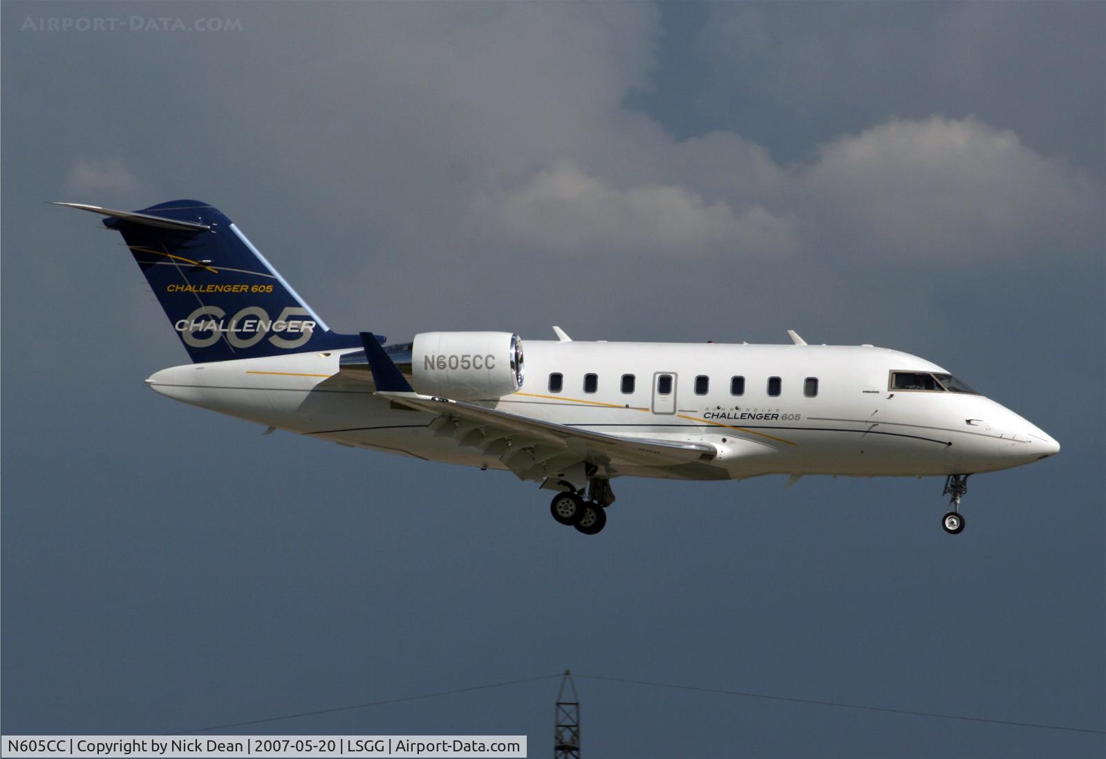 N605CC, Canadair Challenger 604 (CL-600-2B16) C/N 5320, LSGG