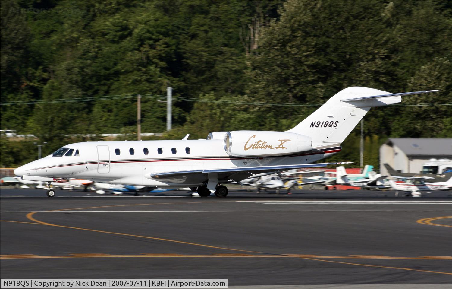 N918QS, 2003 Cessna 750 Citation X Citation X C/N 750-0223, KBFI