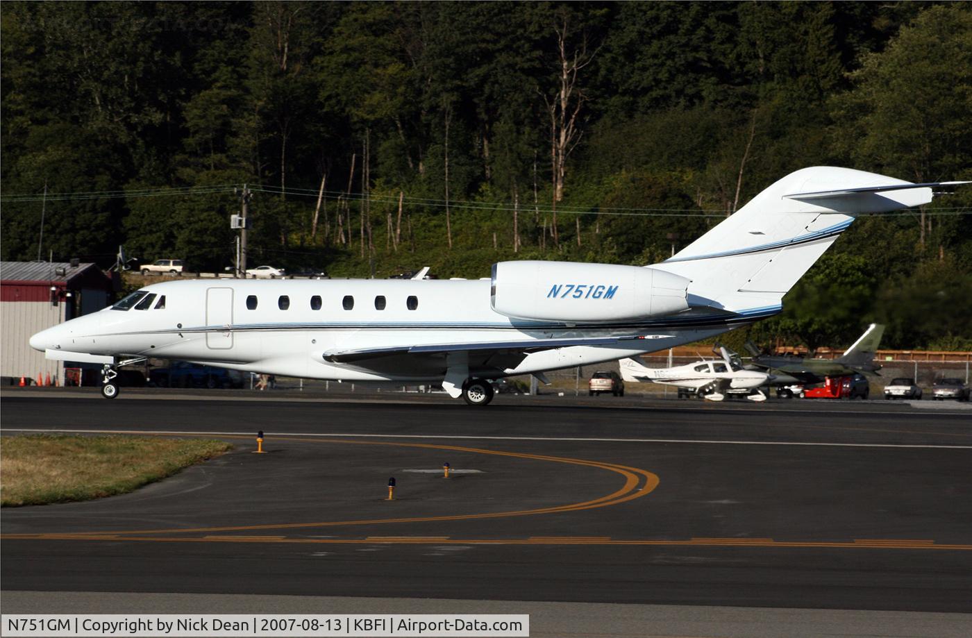 N751GM, 2003 Cessna 750 Citation X C/N 750-0207, KBFI