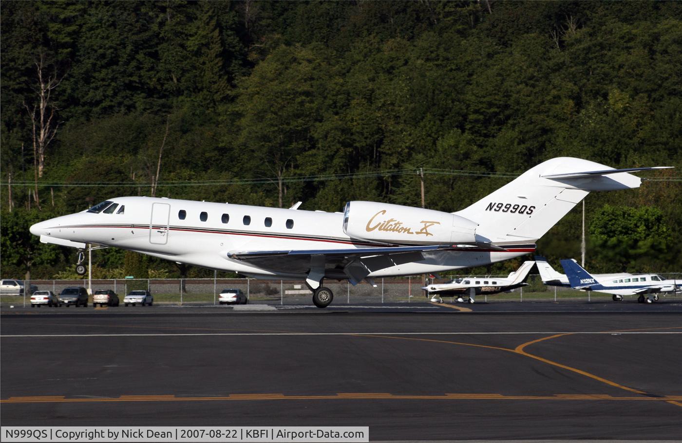 N999QS, 2002 Cessna 750 Citation X C/N 750-0203, KBFI