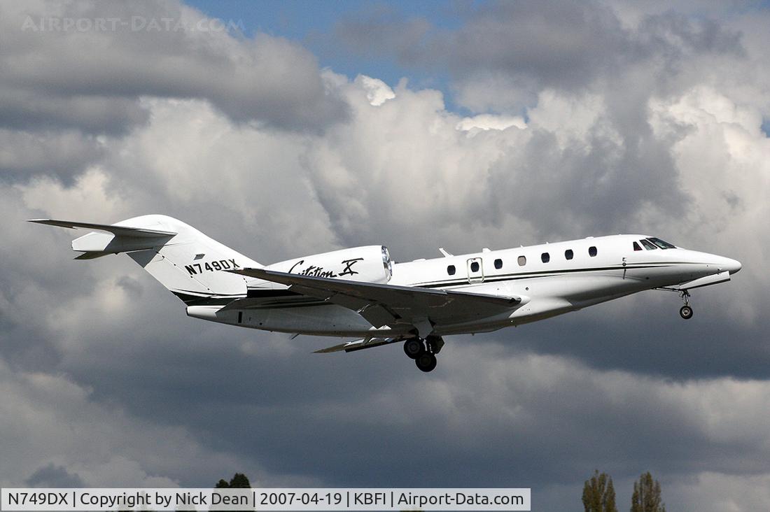 N749DX, 2002 Cessna 750 Citation X Citation X C/N 750-0173, KBFI