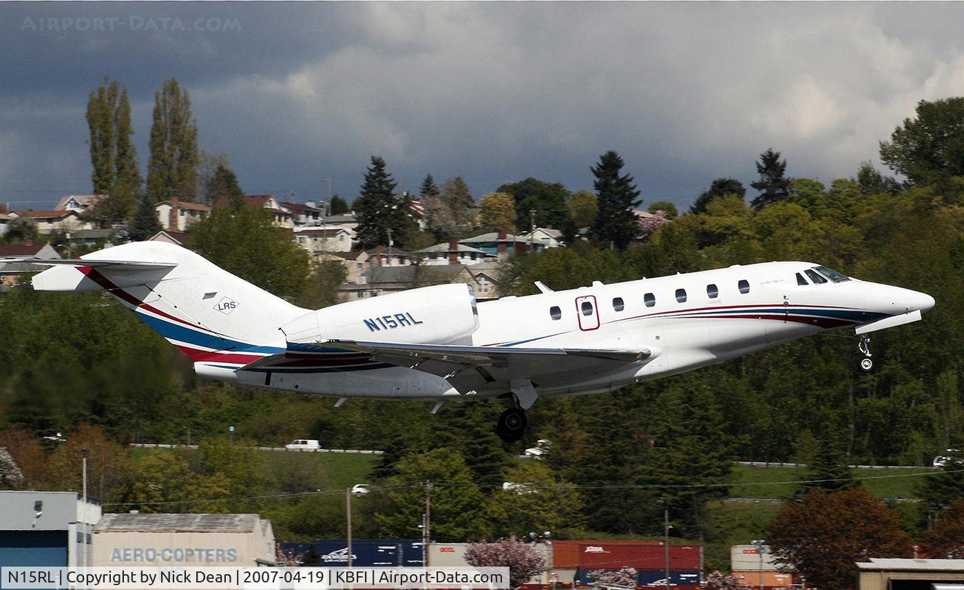 N15RL, 2001 Cessna 750 Citation X Citation X C/N 750-0165, KBFI