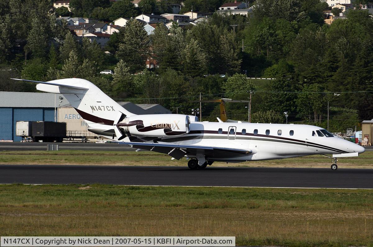 N147CX, 2001 Cessna 750 Citation X C/N 750-0147, KBFI