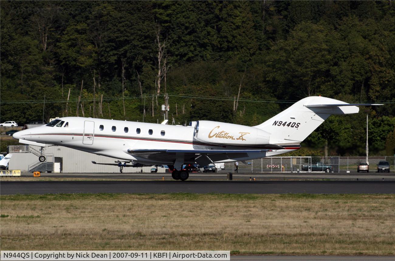 N944QS, 2001 Cessna 750 Citation X Citation X C/N 750-0144, KBFI