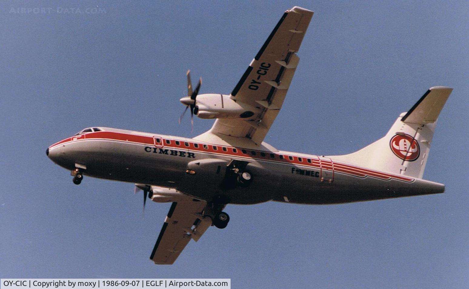 OY-CIC, 1986 ATR 42-312 C/N 024, ATR-42-300  EX F-WWEC