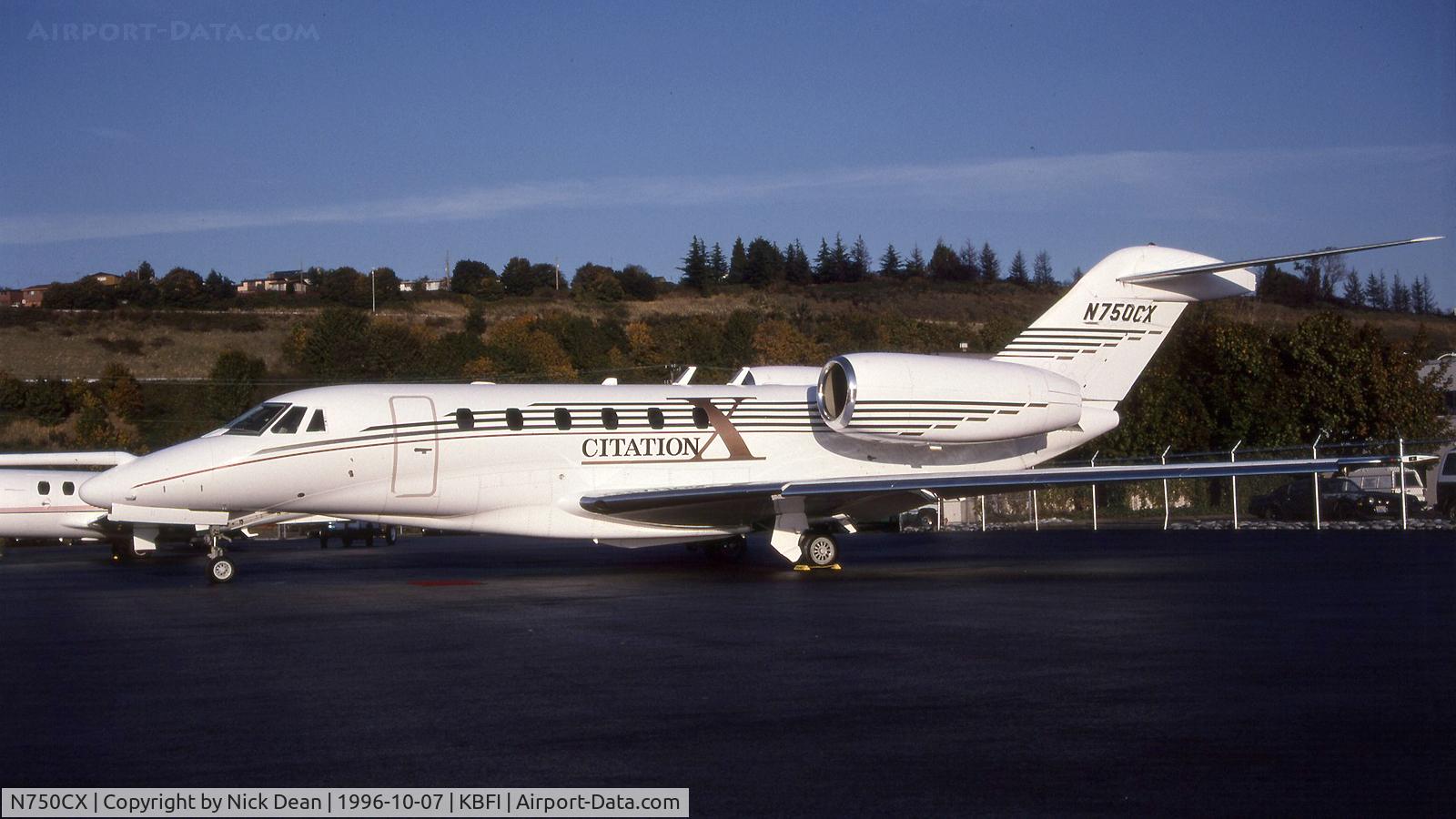 N750CX, 1993 Cessna 750 Citation X Citation X C/N 750-0703, KBFI