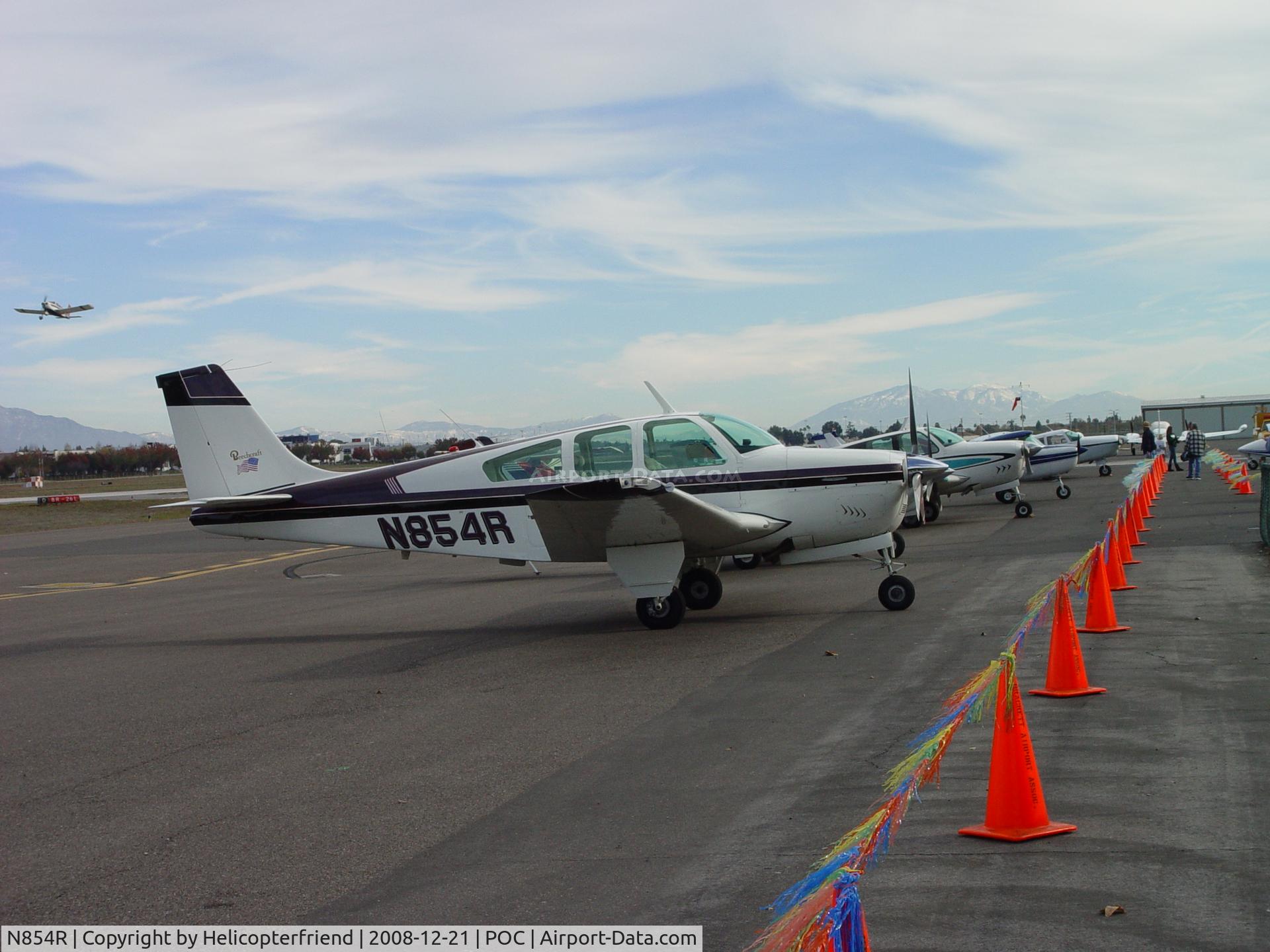 N854R, 1959 Beech 35-33 Debonair C/N CD-7, On display at Brackett