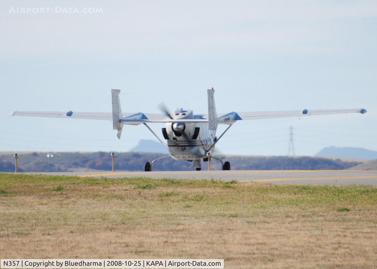 N357, 1976 Cessna T337G Turbo Super Skymaster C/N P3370242, Postion and Hold for 17L. Very Loud with both engines running.