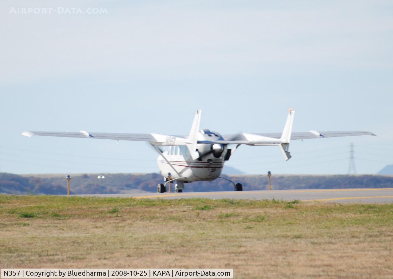 N357, 1976 Cessna T337G Turbo Super Skymaster C/N P3370242, Postion and Hold for 17L. Very Loud with both engines running.