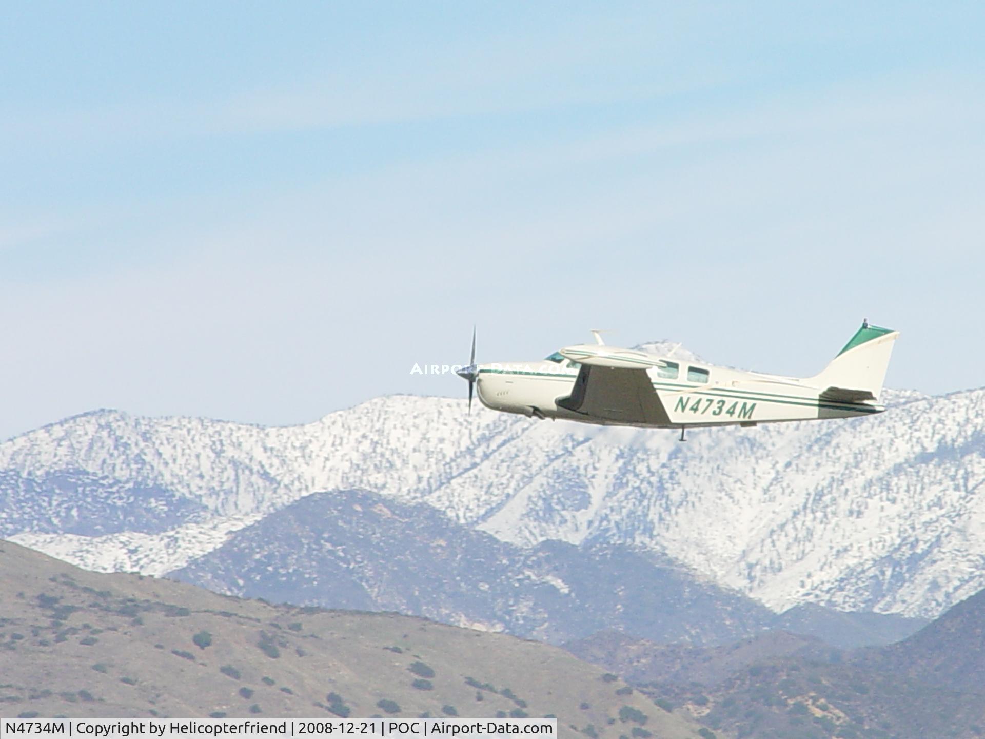 N4734M, 1978 Beech A36 Bonanza 36 C/N E-1257, Westbound below the snow from Brackett