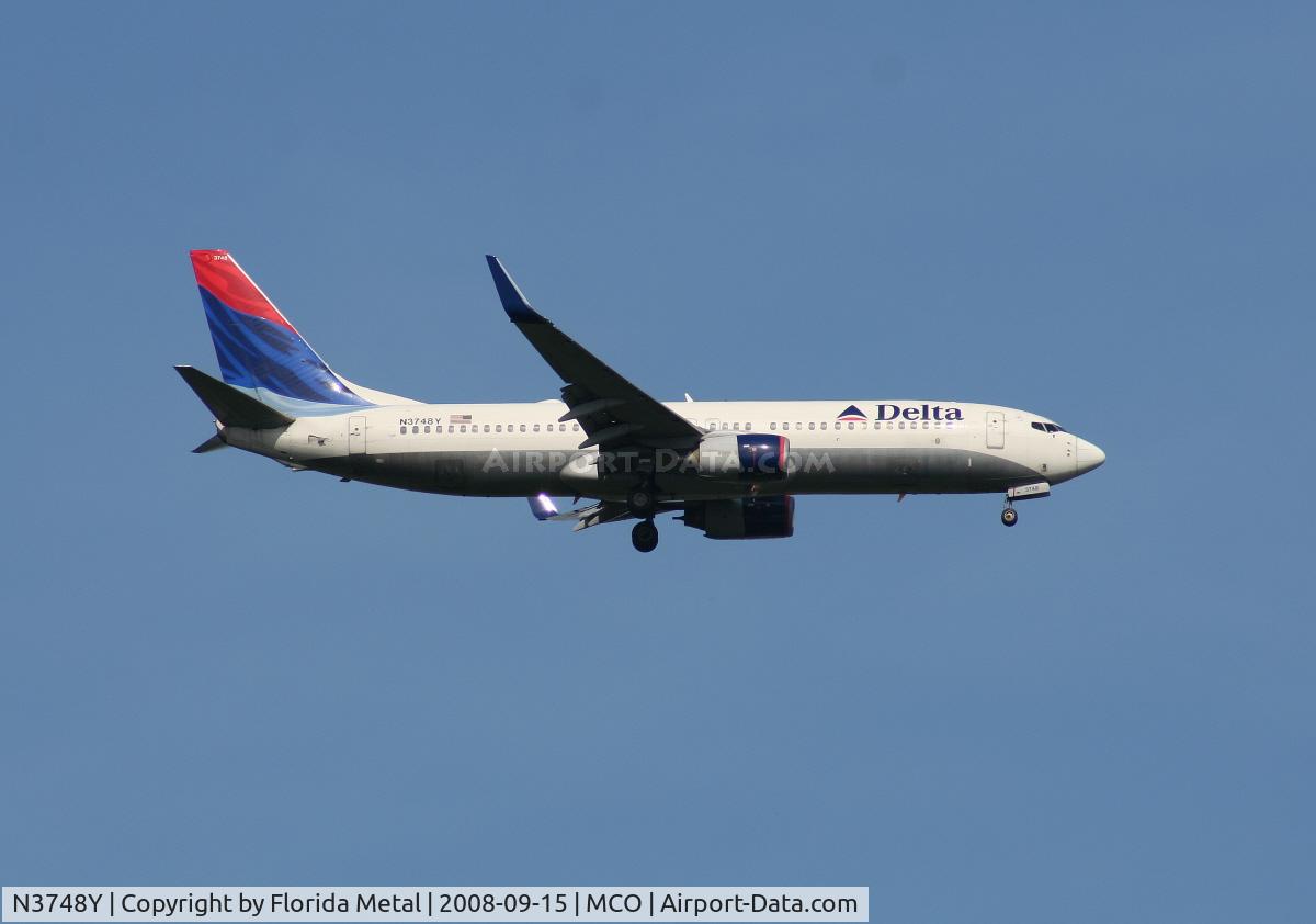 N3748Y, 2001 Boeing 737-832 C/N 30489, Delta 737-800