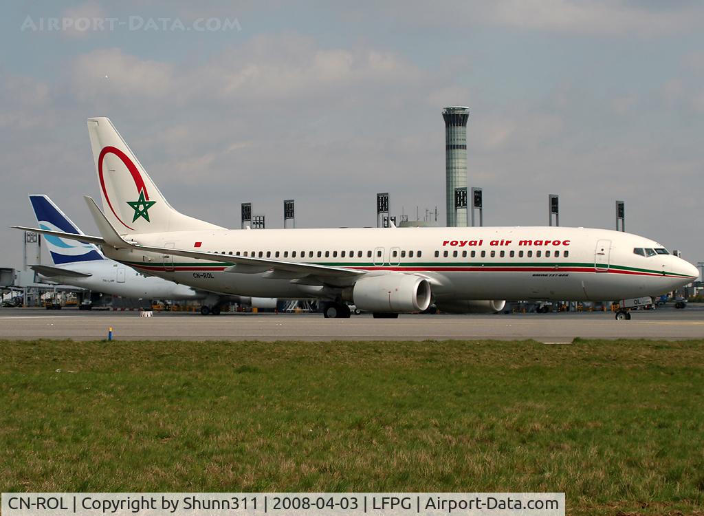 CN-ROL, 2007 Boeing 737-8B6 C/N 33065, Rolling to his gate...
